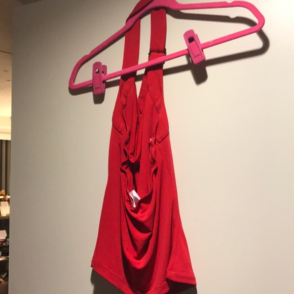 Red low neck blouse - Picture 2 of 2